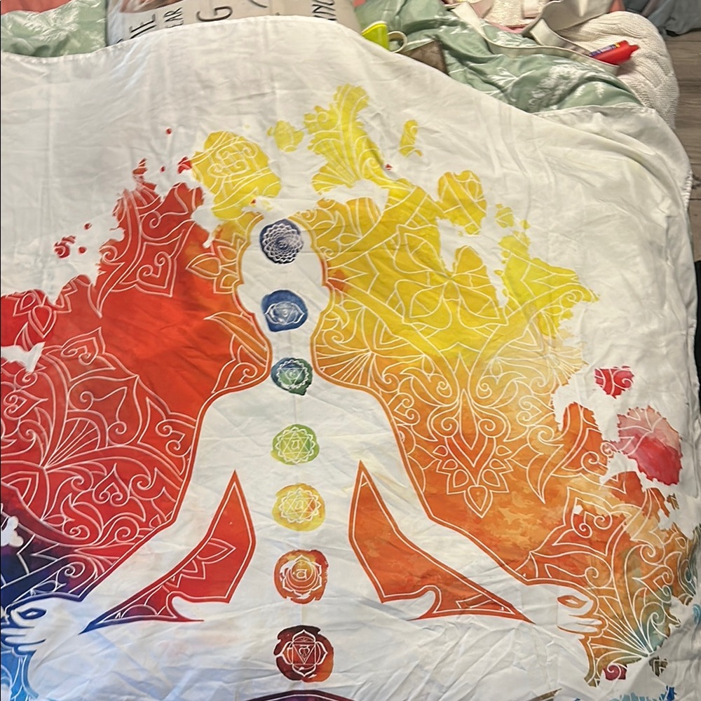Colorful Chakra Meditation Tapestry